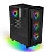 Produktbild GAMDIAS Athena M6 LITE Gaming-PC-Gehäuse, Mid-Tower-ATX-Gehäuse, nahtloses gehärtetes Glasfenster, 4 integrierte 120 mm ARGB-Lüfter, dreiseitiges Unterleuchtung, Netz-Frontplatte, perforiertes Fach