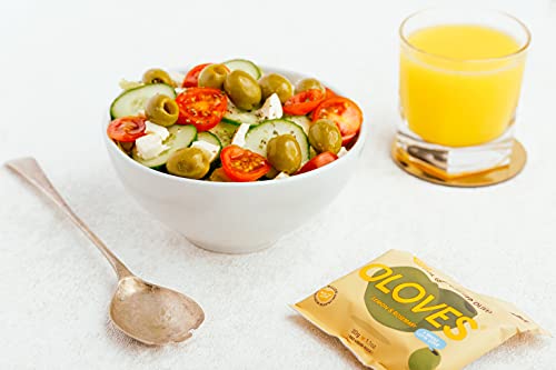 Oloves Green Greek Pitted Olives | Lemon & Rosemary | Vegan, Kosher, Gluten Free + Keto Friendly, Fresh, All Natural Low Calorie Healthy Snacks | (30 Pack, 1.1Oz Bags) #TOP5