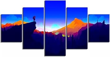 Amazon Co Jp ポスター イラストフレームなしリビングルームのモダンな家の装飾山の風景遠くを見ている探検家を夢見てください印刷画像8x14inchx2pcs 8x18inchx2pcs 8x22inchx1pcs ホーム キッチン