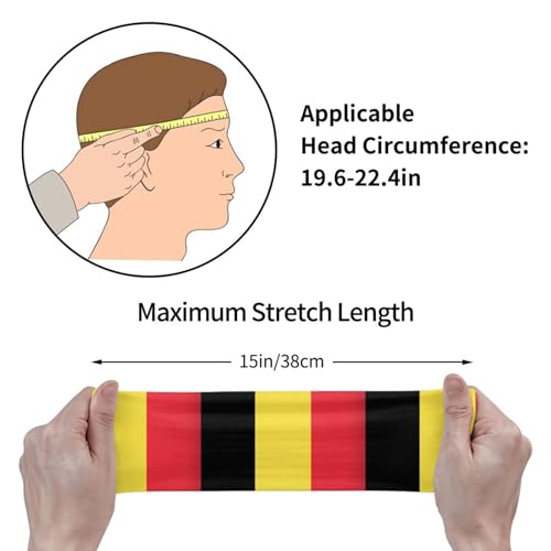 Image of Cute Flag Headbands Women Men Flag Sweatband Sports Headband for Running, Cycling, Yoga Gym, Working Out