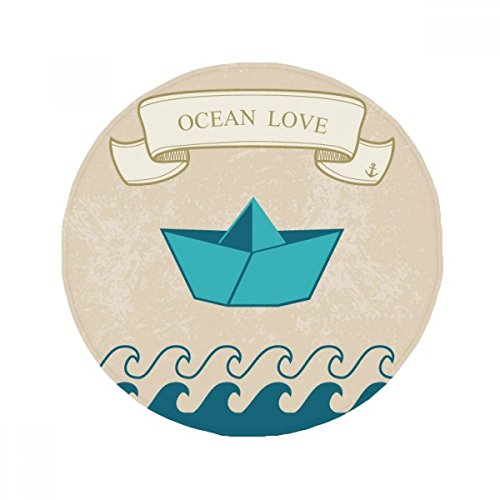 Tapis antidérapant bateau de navigation multicolore rond 50cm