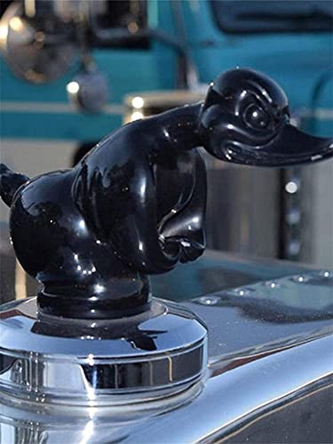 Angry Duck Hood Ornament,Car Bonnet Ornament,Alloy 3D Funny Duck Hood Ornament,4X4 Inch Self Adhesive Duck Car Emblems,Metal Duck Statue For Vehicles Home Office Decoration,1 Size-Black #TOP2