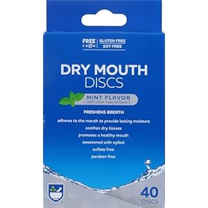 Rite Aid Dry Mouth Discs – 40 Discs | Mint Flavor Freshens Breath | Oral Care Dry Mouth Remedies | Dry Mouth Products | Dry Mouth Lozenges | Oral Hygiene Products | Mouth Moisturizer Breath Freshener