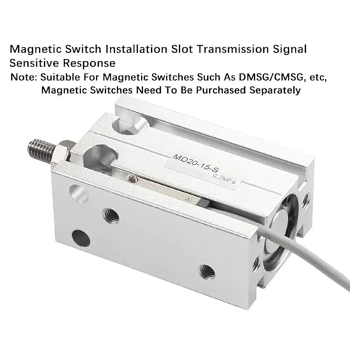 Vérin pneumatique MD16 course 20mm pour automatisme industriel - 4
