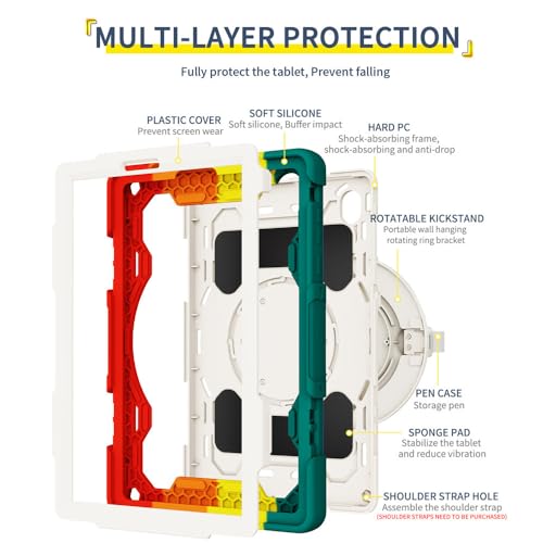 Coque antichoc Lenovo M10 FHD Plus pour éviter les bris d'écran avec sangle - 5