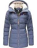 ragwear mantel DETAILS: Gesteppte Allround Jacke mit großer Kapuze und dicken Tunnezugkordeln, weichen Rippstrickbündchen an den Ärmeln, modische Kunstleder Details, seitliche Reißverschluss-Taschen