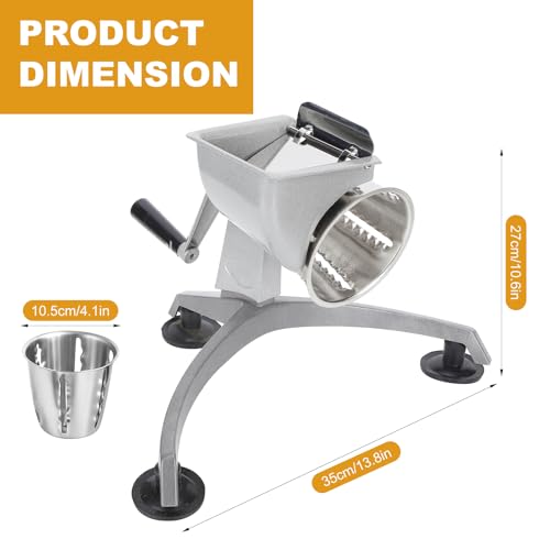 Vegetable Shredder,Vegetable Chopper,Hand Crank Vegetable Cutter Grater Food Processors with 5 Stainless Steel Blade,for kitchen tool, Vegetable Chopper, Vegetable Shredder,Hand Crank Vvegetable by Pilipane - Used condition - Image 3
