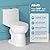 One Piece Toilet for Bathrooms Elongated Soft Close Seat, 17" ADA Chair Height, 360° TSUNAMI Dual Flush 0.8/1.28 GPF, WaterSense Certified, Modern Easy Clean Toilets for Small Space, 12'' Rough-In