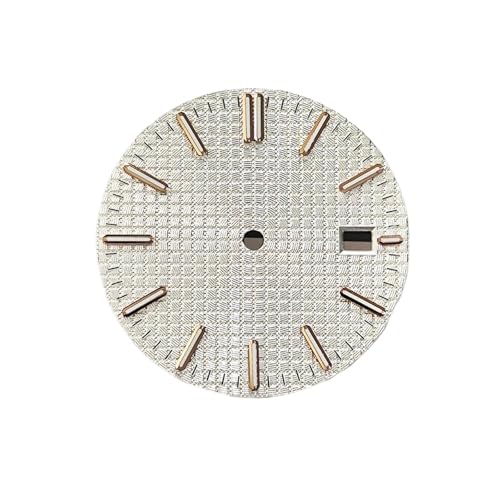 Cadran NH35 en chêne naturel texturé de 31,8 mm pour boîtier de montre