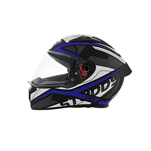 Image of Studds Thunder Full Face Helmet D4 with Clear Visor (Matt Black N1, XL)