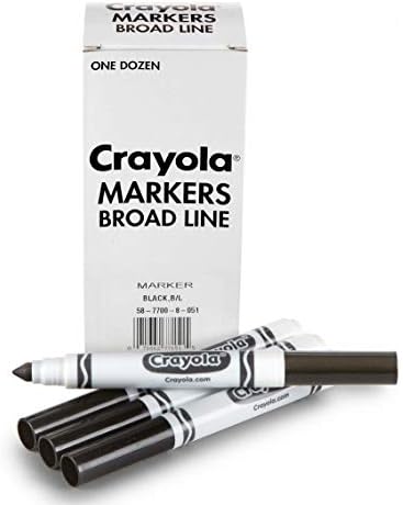 Crayola Original Bulk Markers, Black (12 Count)