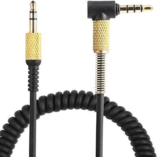 POFET Cable de audio de repuesto con control remoto de volumen de micrófono para auriculares, ordenadores portátiles y teléfonos inteligentes