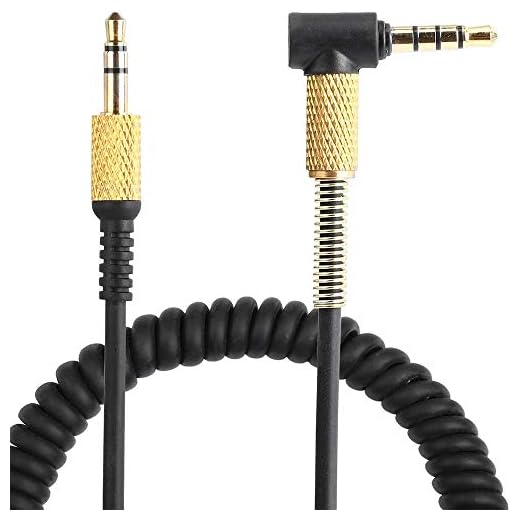 POFET Ersättande ljudkabel för Marshall Major II 2 hörlurar mikrofonkablar med fjärrkontroll mikrofon volymkontroll för headset, laptop, smarttelefoner