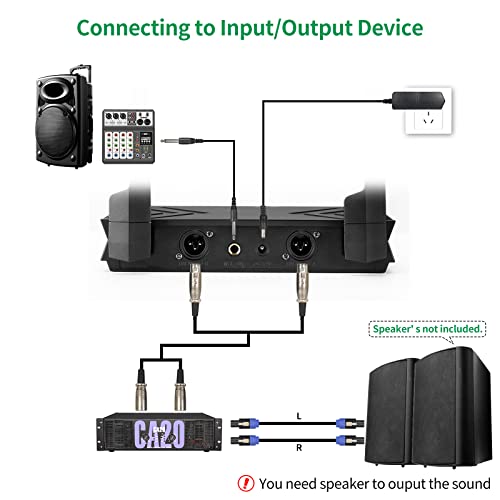 Aveek Wireless Microphone System, Uhf Dual Channel Wireless Handheld Microphone Portable Karaoke Dynamic Microphone System For Singing, Home Karaoke, Meeting, Party, Church, Dj, Wedding, 200Ft Range #TOP1