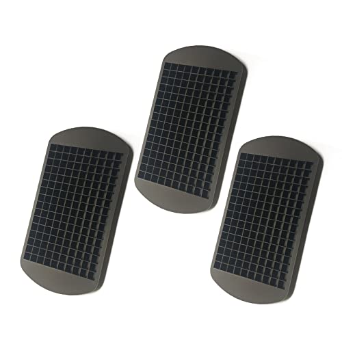HUAEDNWKYI 3 Pezzi Piccoli Stampi per Cubetti di Ghiaccio in Silicone per 160 Cubetti di Ghiaccio Mini Stampi per Cubetti di Ghiaccio per Bar da Cucina Whisky Cocktail Bevande 1x1 cm