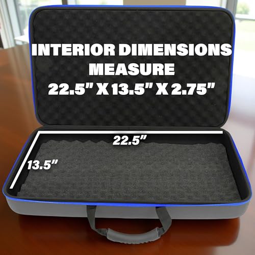 CASEMATIX Portable Monitor Case for 15.6" to 24" Gaming Monitors or Laptops, Hard Shell EVA Screen Cover with Padded Foam, Fits Accessories for 15.6 to 17.3 Inch Screens (Gray) by CASEMATIX - Image 4