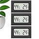 MAVORI® 3 x Thermo Hygrometer mini digital - 2 in 1 Temperatur und Luftfeuchtigkeitsmesser - Mini Thermometer und Hydrometer Feuchtigkeit digital - präzise Messwerte - inkl. Batterien