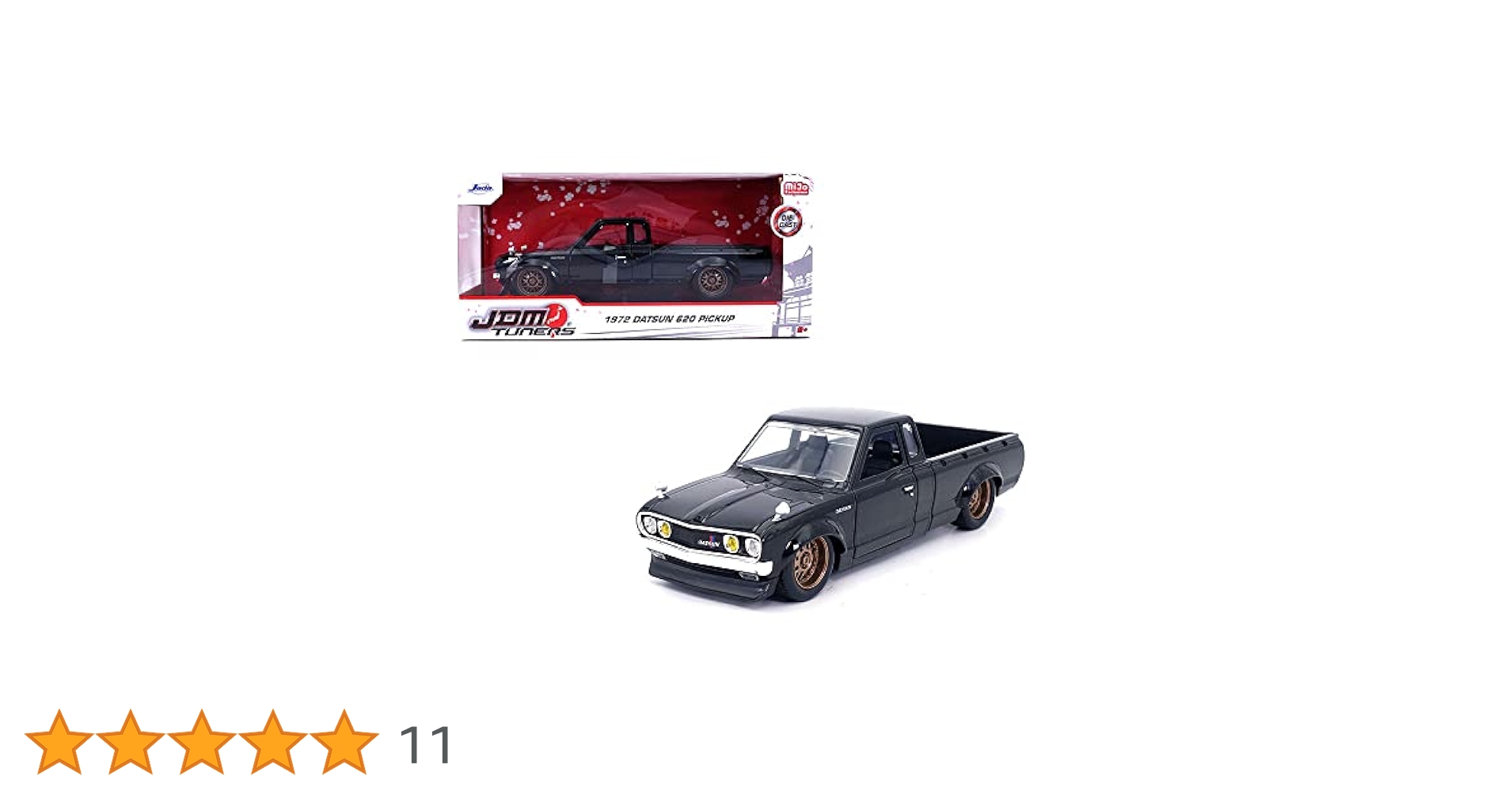 Jada Toys 1972 ダットサン620　ピックアップ (ブラック) Amazon.co.jp: 1972 Datsun 620 ピックアップトラック ブラック