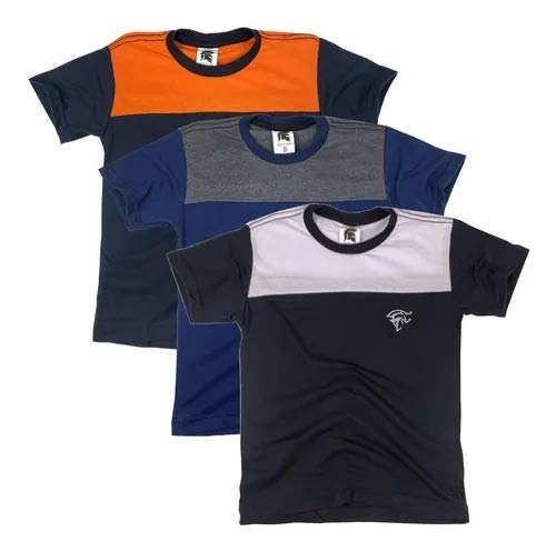 Kit 3 Camiseta Infantil Infanto Juvenil Raglan Masculino Tamanho:16