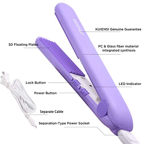 Food Bag Heat Sealer Handheld, Portable Mini Sealing Machine for Bag Food Storage, Double Smart Switches on the Side with 47 inch Separate Type Power Cable (Purple)