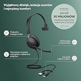 Jabra Evolve2 40 SE - przewodowy zestaw słuchawkowy mono USB-C/A, certyfikat dla platform UC