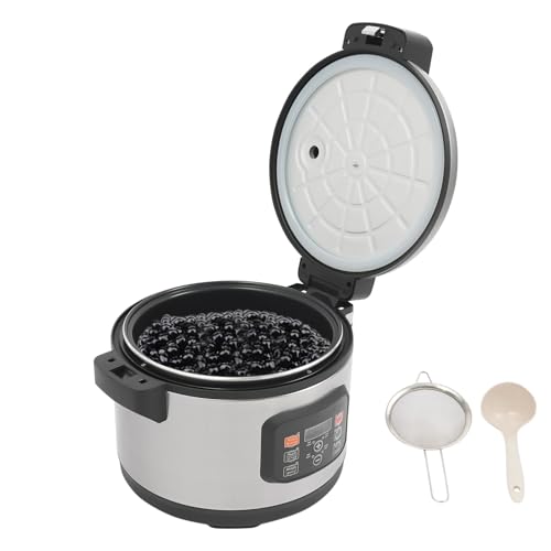 Boba Maker Machine, 12L Commercial Tapioca Pearls Cooker Automatic Boiling Non-stick 1850W, 12H Timer for Bubble Tea, Milk Tea Stores 110V