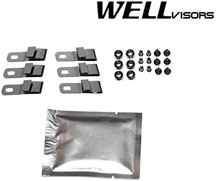 WellVisors Window Visors Wind Deflectors Compatible with Audi 2016-2025 Q7 SQ7 2020-2025 with Chrome Trim Rain Guards 3-847AU007