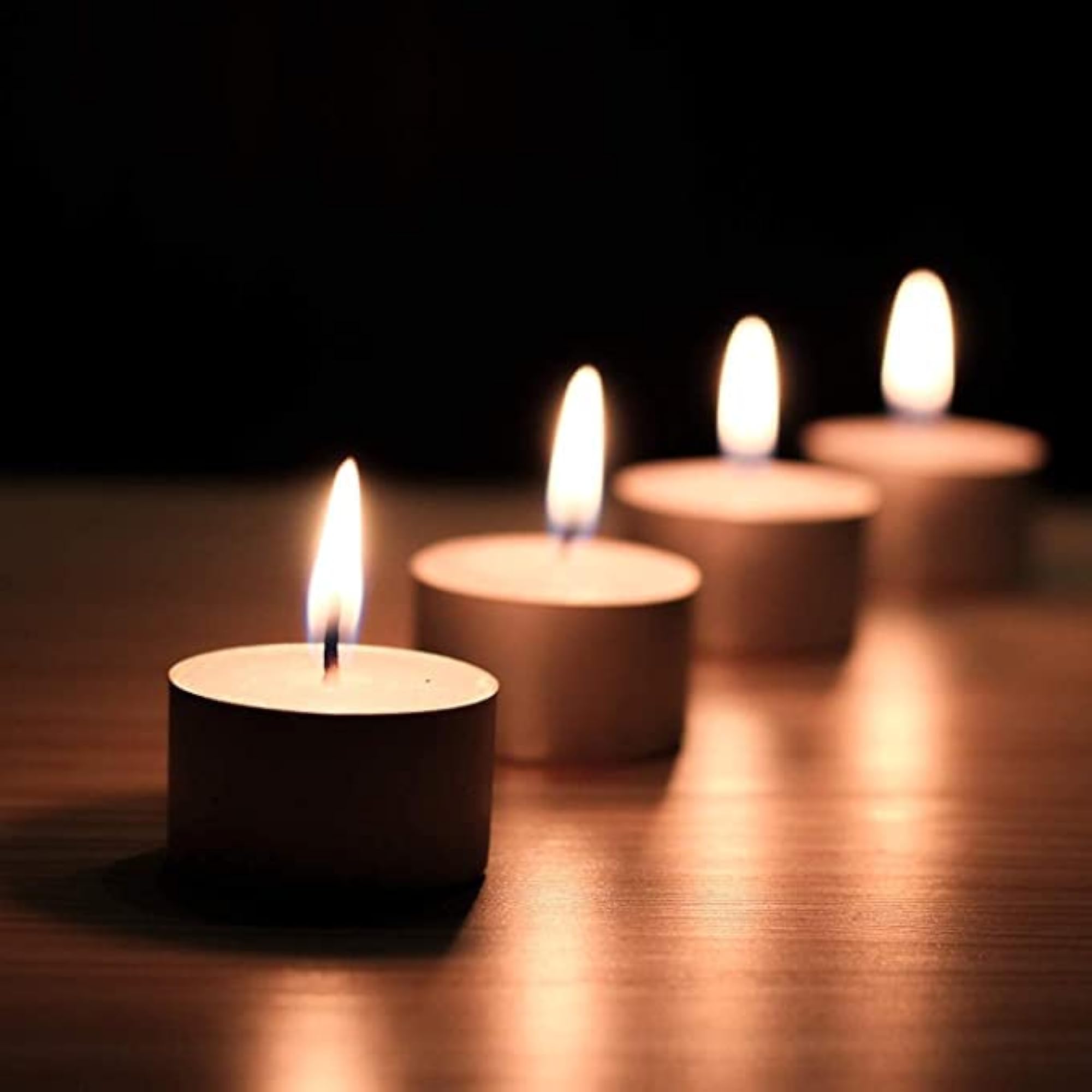 Smokeless Tea Lights Unscented Candles, Long Burn Gift for Home