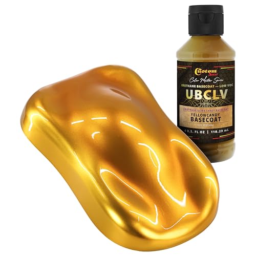 Custom Shop Urethane Ultra Candy Basecoat Paint, Yellow - 4oz