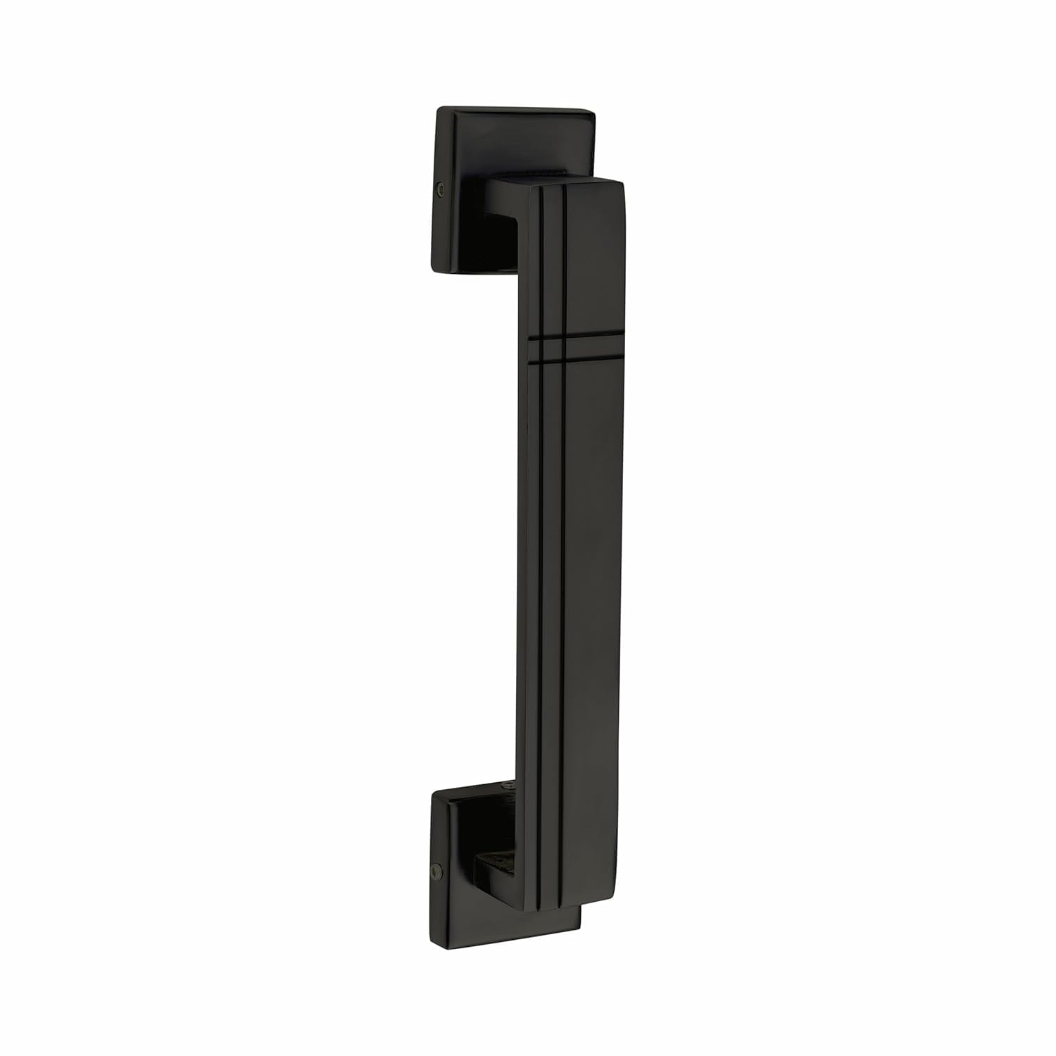 Main Door Handle Set Duty Pull Handle Pair for Wooden, Glass & Metal Doors | Decorative Entrance Door Grip for Home & Office (Black Square Handle, Pack of 1)-image-0
