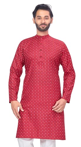 Image of Studio Shringaar Men's Cotton Relaxed Fit Straight Kurta