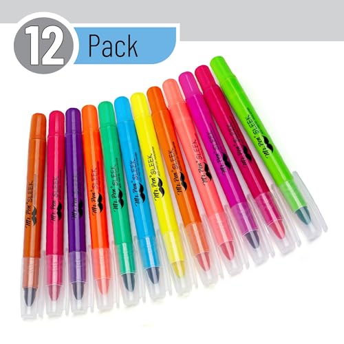 Image of Mr. Pen- No Bleed Gel Highlighters, Fluorescent Assorted Colors, 12 Pack | Bible Highlighters and Pens No Bleed, Bible Markers for Study, Journaling, School Supplies and Accessories