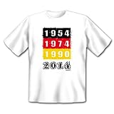 Auch in Übergrößen bis 5XL Fan T-Shirt zur Fußball - Weltmeisterschaft! Deutschland - 54, 74, 90, 2014! Fan Shirt, Trikot Gr. 5XL Fb: weiss