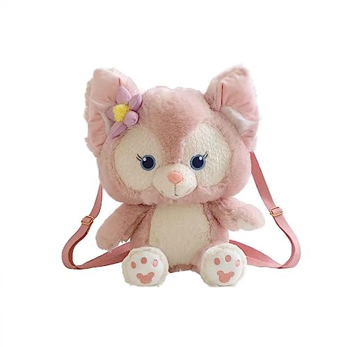 LAARNT Cartoon Fox Plush Bag, Fox Animal Shoulder Bag Backpack, Cute Fox Plush Doll Bag Satchel Storage Bag Anime Bag Handbag For Women And Girl