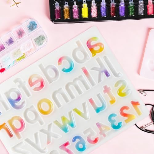 Moule à sucre manuel alphabet en gel de silice durable COHEALI - 3
