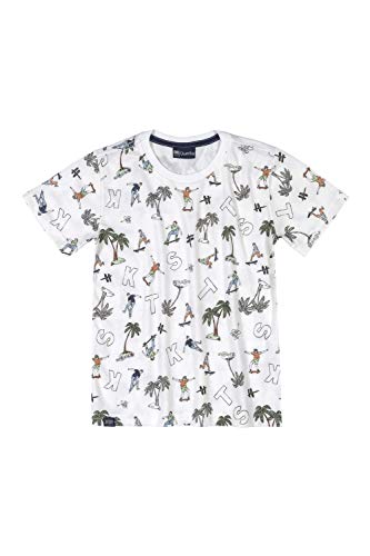 Camiseta Infantil Meia Malha Manga Curta, Quimby, Meninos, ABSTRATO 1009, 08