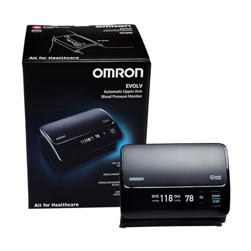 OMRON EVOLV Kabelloses Oberarm-Blutdruckmessgerät mit App, 22-42 cm