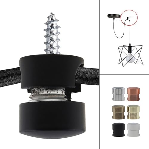 Clip de cable de metal para escritorio de pared, organizador de cables de aluminio ajustable con tornillos, 5 piezas miniatura 5