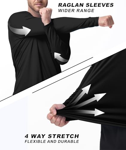 ZITY Mens UPF 50+ Sun Protection Shirts Long Sleeve Lightweight Rash Guard - image 5