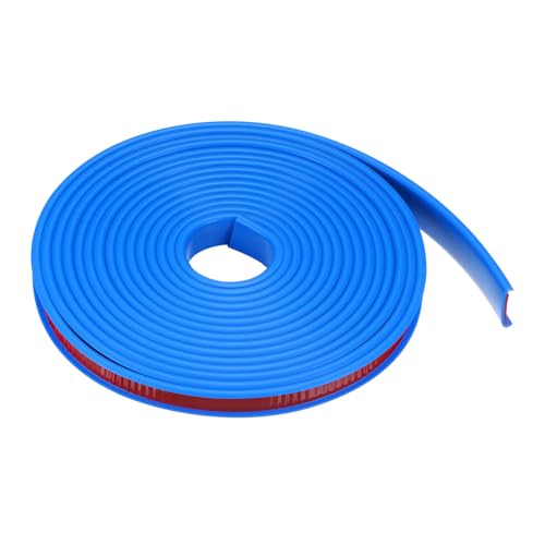 QUARKZMAN U-Form Kantenband 5/8 x 16,4ft (16mm x 5000mm) Selbstklebendes TPE Flexibles Furnierkantenband Kantenschutz für Möbel, Schränke, Tische, Reparatur, Blau
