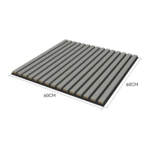 Set Vang Di 4 Pannelli Murali 3D Fonoassorbenti 60X60 Cm A Listelli Dritti Copertura 1,44 M² - Effetto Rovere Grigio - 5