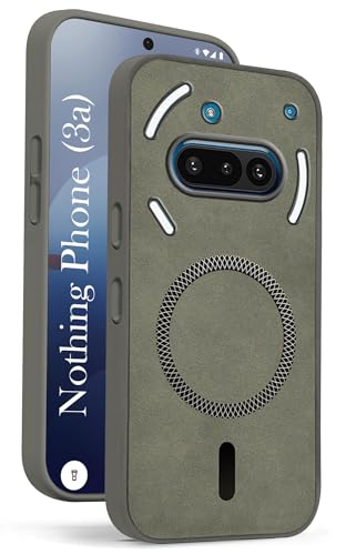 Image of Jkobi Leather Finish Back Cover Case for Nothing Phone 3A 5G (MagSafe Compatible Wireless Charging | Soft Touch | Camera Bump Protection)