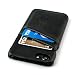 iPhone 7 Card Case by Dockem- Minimalist Vintage Synthetic Leather Wallet Case, Ultra Slim Professional Executive Snap On Cover with 2 Card Holder Slots, Black