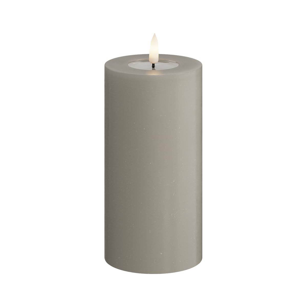 Deluxe Homeart Indoor Flameless LED Candle - Sand 7.5 x 15 cm - with Real Flame™ Technology - Battery Powered Candle