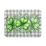St Patricks Day Dish Drying Mat for Kitchen Counter Shamrocks Eucalyptus Leaf Holiday Microfiber Absorbent Dish Draining Reusable Washable Foldable Extra Large 18