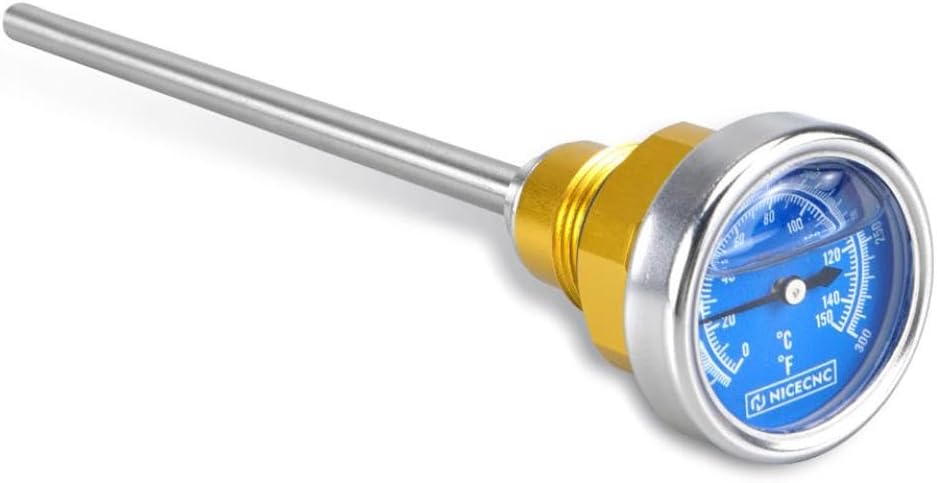 Oil Temperature Thermometer Dipstick Compatible with Automotive Motorcycle Parts DRZ400SM DRZ400S DRZ400E DR-Z 400 DR-Z 400SM 400S 400E 2000 2024 2023(Gold)