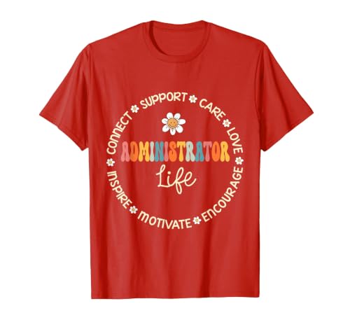 Administrator Life Appreciation Week Back to School T-Shirt, Men, Red, Medium