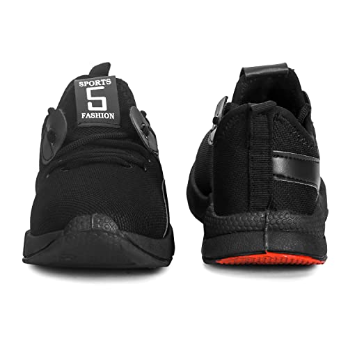 Image of Trendy Running Shoes for Men Sneakers for Men (Color- Black-02) Size-9(20) H