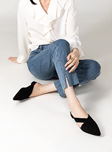 Rekayla Mules Shoes For Women Suede Black 09 #TOP4