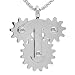 PeNeede Well Crafted Gear Pendant with Chain - Titanium Steel Addictive Fidget Necklace - Autism/ADHD/Anxiety Anti Stress Restless Hand EDC Toy